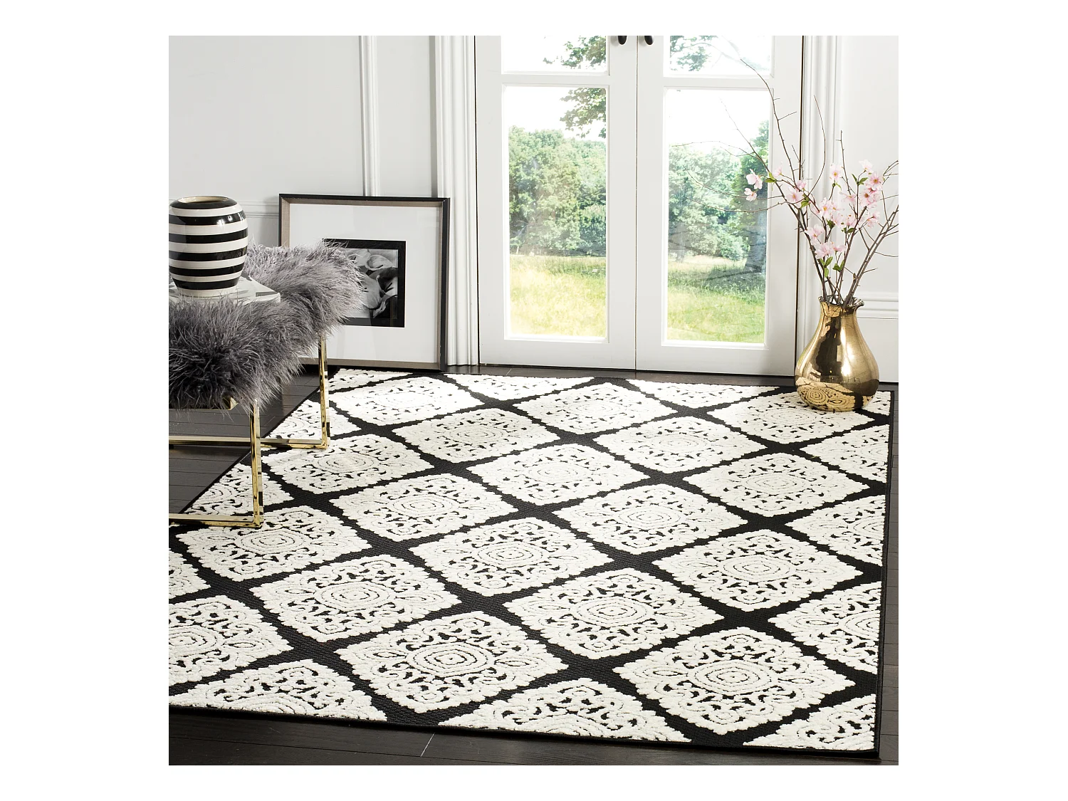 Tapis Gris/Neutre 122 X 183 cm - Wooster