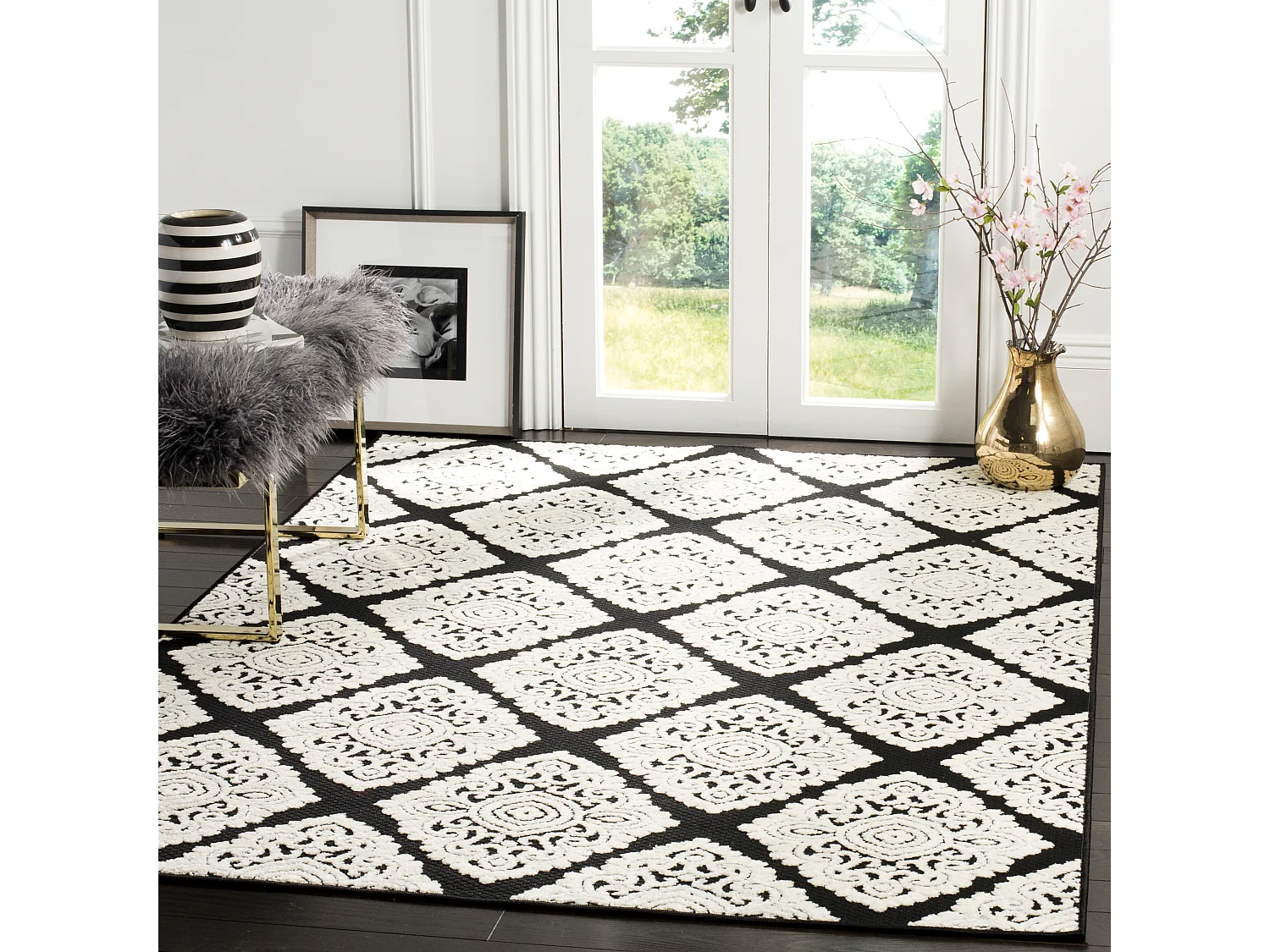 Tapis Gris/Neutre 122 X 183 cm - Wooster