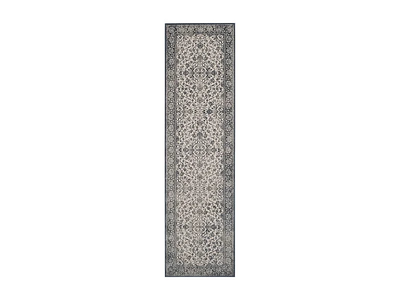 Tapis Bleu Marine/Neutre 66 X 183 cm - Alicia