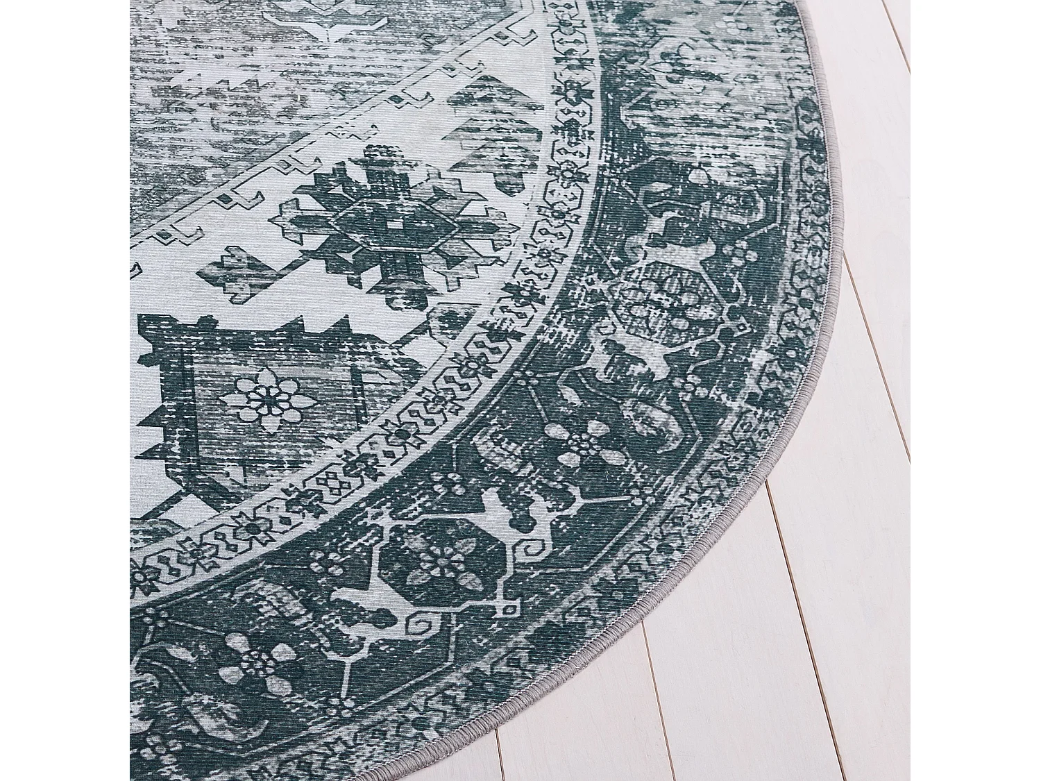 Tapis Vert Foncé/Beige 183 X 183 cm - Fawn