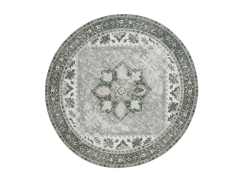 Tapis Vert Foncé/Beige 183 X 183 cm - Fawn