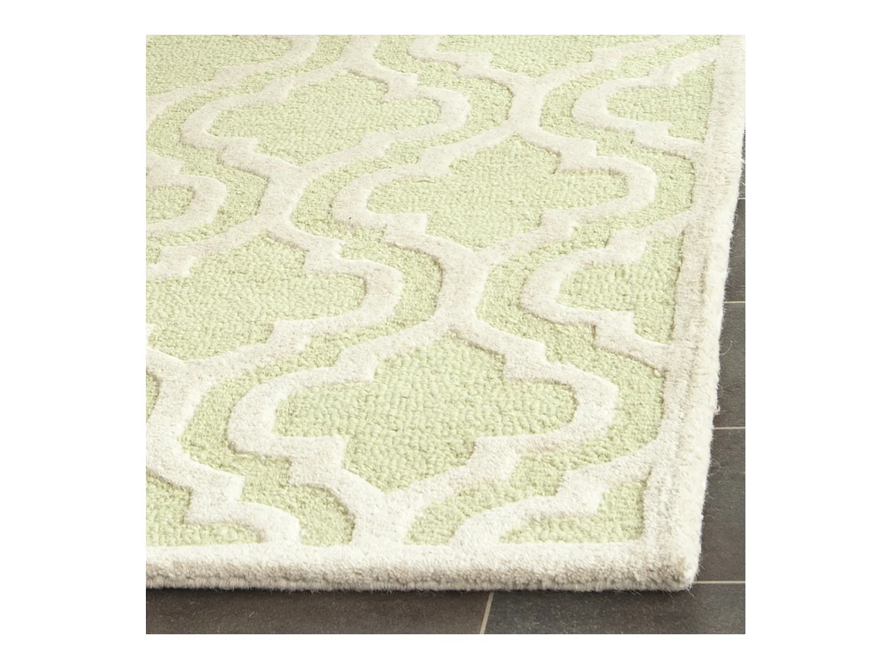 Tapis Vert/Neutre 76 X 244 cm - Oriana