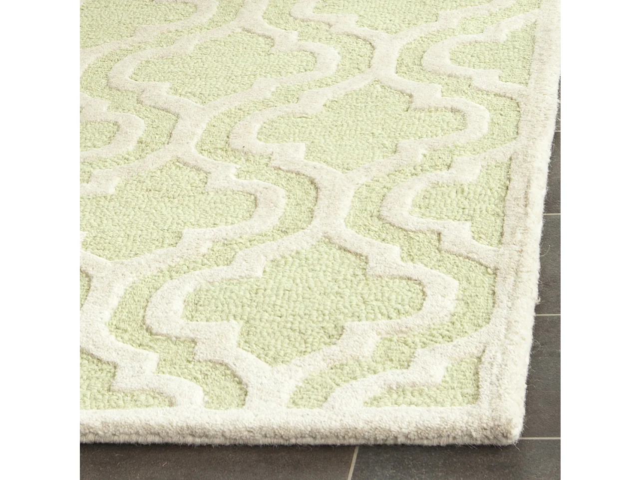 Tapis Vert/Neutre 76 X 244 cm - Oriana