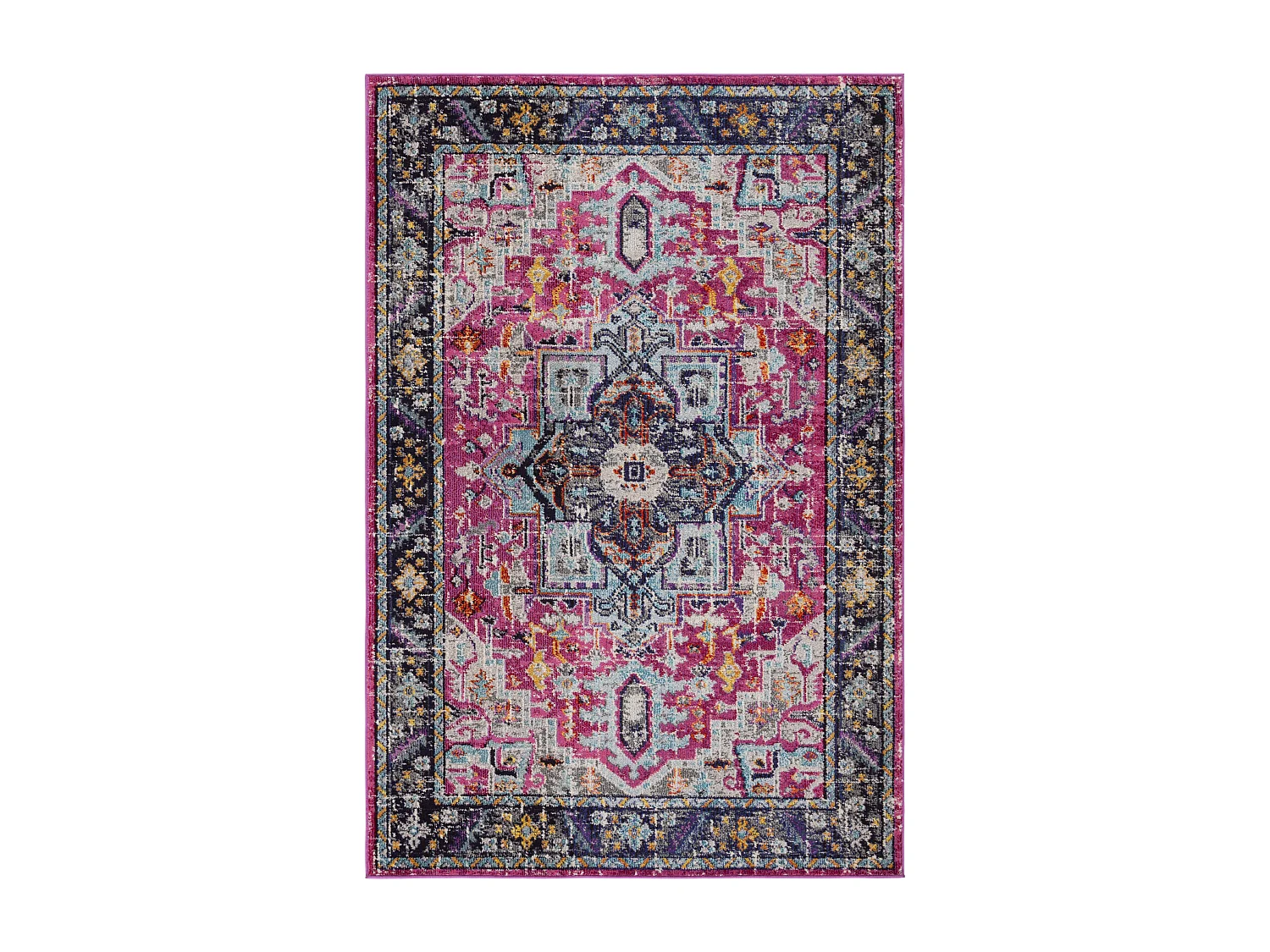 Tapis Rose/Gris 201 X 279 cm - María