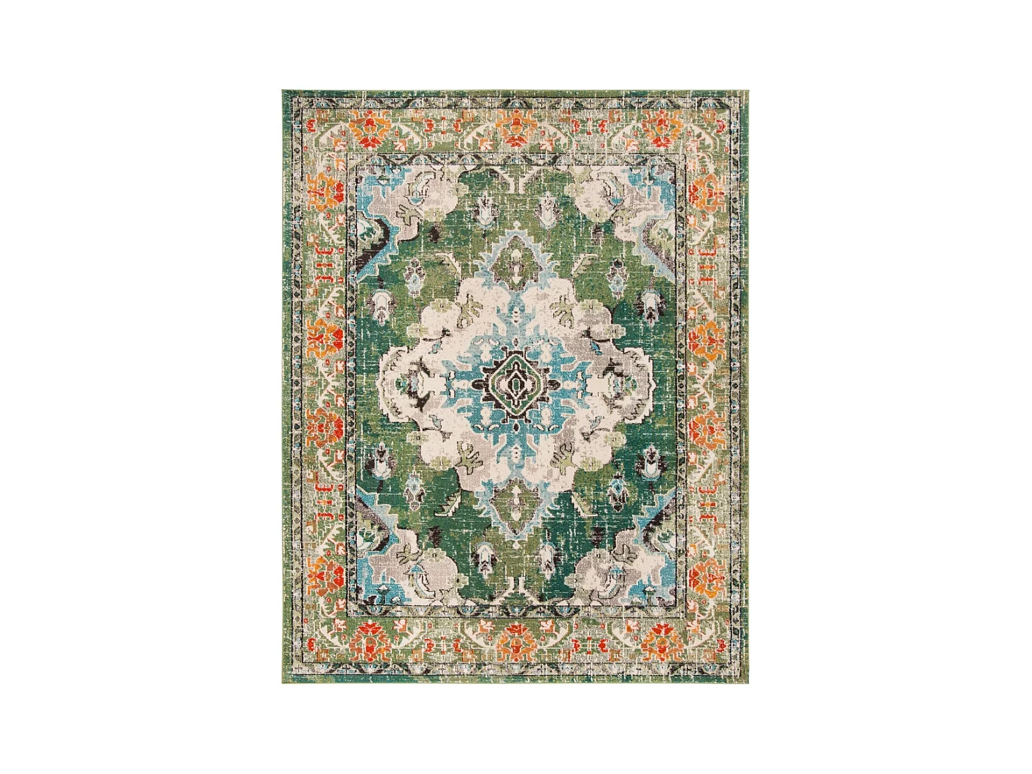 Tapis Vert forêt/Bleu clair 183 X 244 cm - Milà