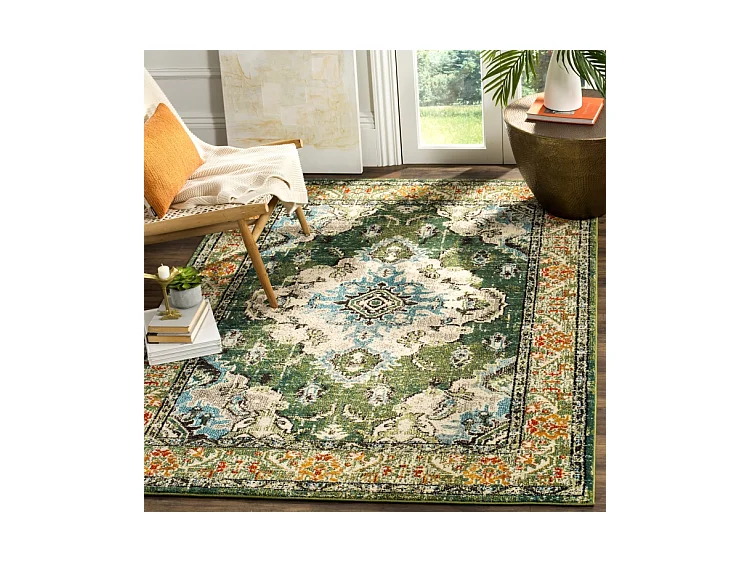 Tapis Vert forêt/Bleu clair 183 X 244 cm - Milà