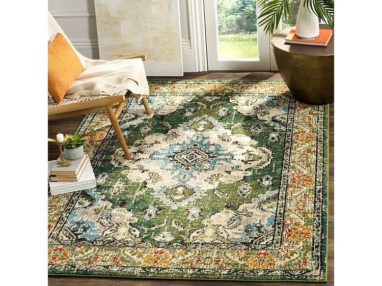 Tapis Vert forêt/Bleu clair 183 X 244 cm - Milà