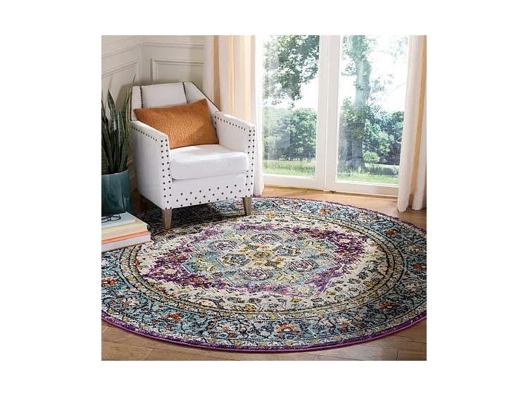 Tapis Violet/Bleu 201 X 201 cm - Arya Area