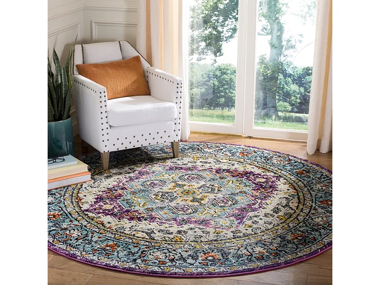 Tapis Violet/Bleu 201 X 201 cm - Arya Area