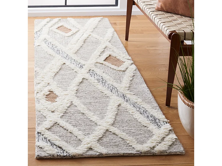 Tapis Gris/Ivoire 69 X 122 cm - Vienna