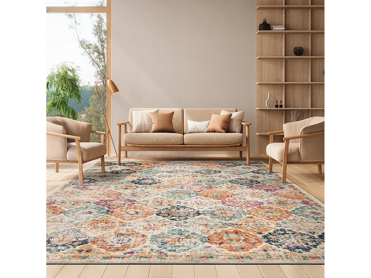 Tapis Neutre/Multicolore 201 X 279 cm - Mopani