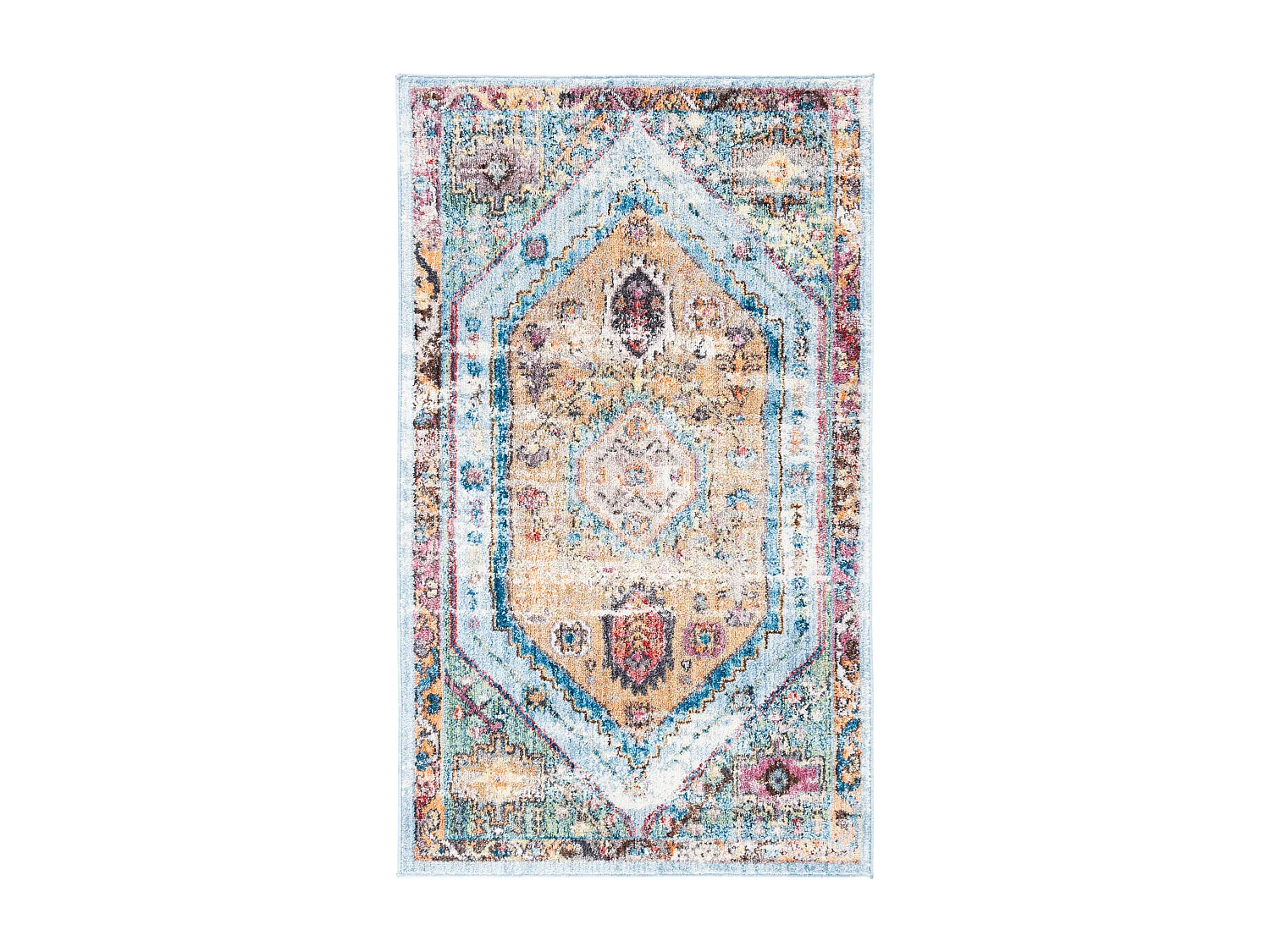 Tapis Bleu/Neutre 91 X 152 cm - Marlie