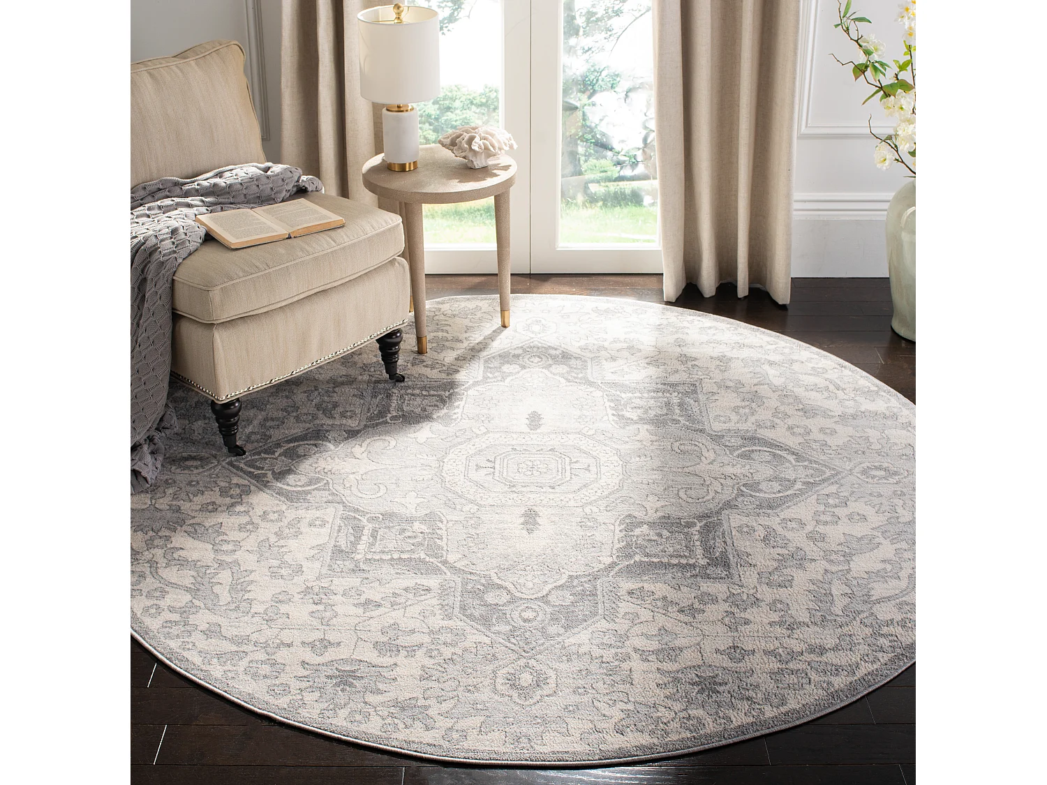 Tapis Gris/Neutre 201 X 201 cm - Maeve