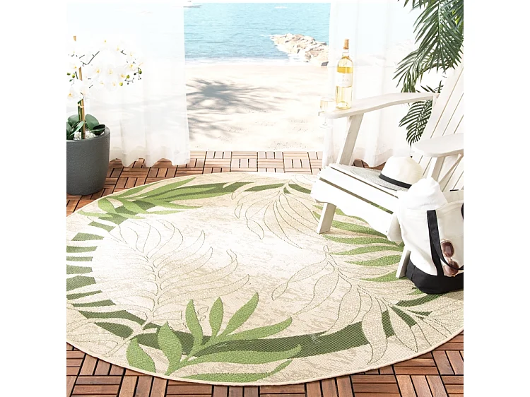 Tapis Vert/Beige 160 X 160 cm - Zofia