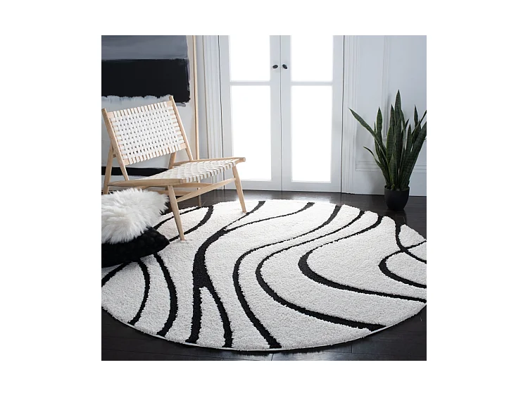 Tapis IVOIRE/NOIR 201 X 201 cm - Naples