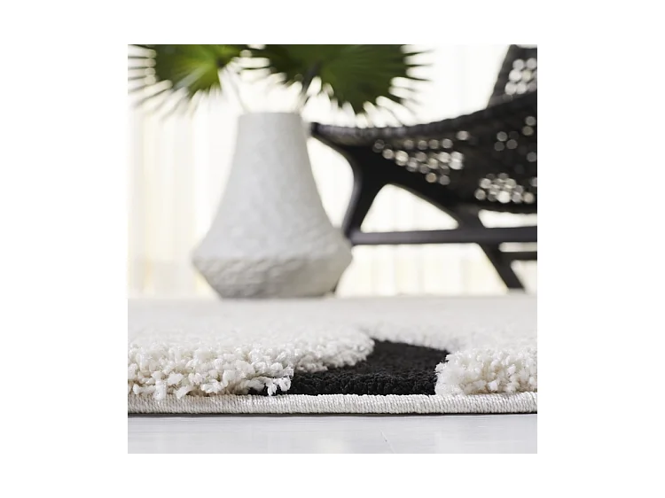 Tapis IVOIRE/NOIR 201 X 201 cm - Naples