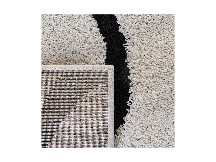 Tapis IVOIRE/NOIR 201 X 201 cm - Naples