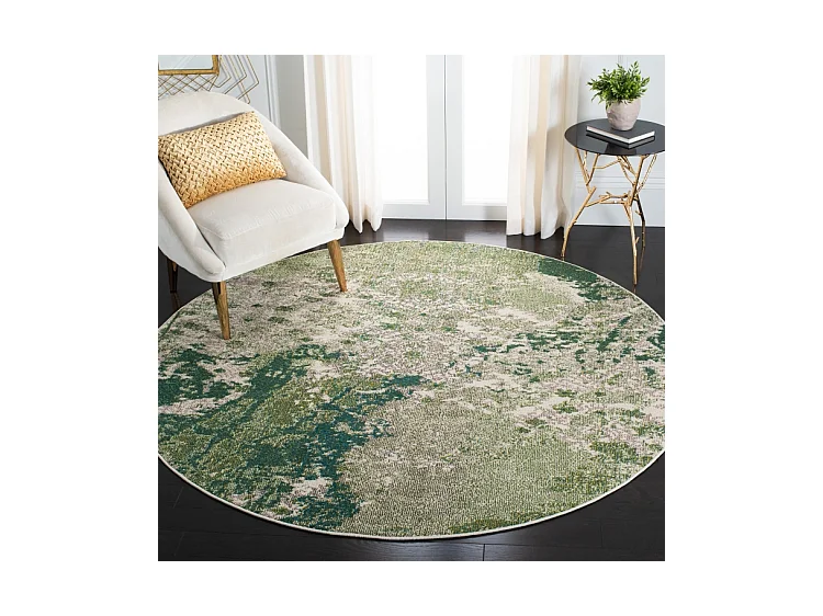 Tapis Vert/Ivoire 201 X 201 cm - Alethea