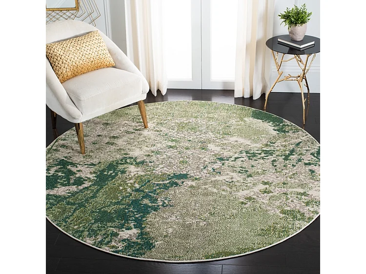 Tapis Vert/Ivoire 201 X 201 cm - Alethea
