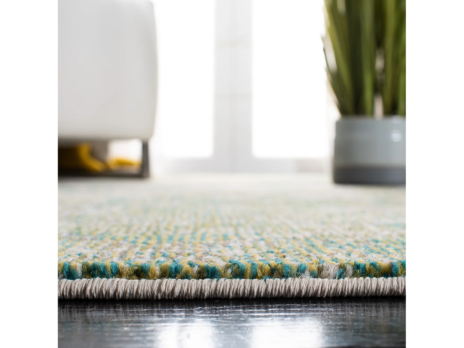 Tapis Vert/Ivoire 201 X 201 cm - Alethea