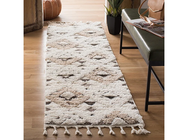 Tapis Ivoire/Marron 69 X 122 cm - Bianca