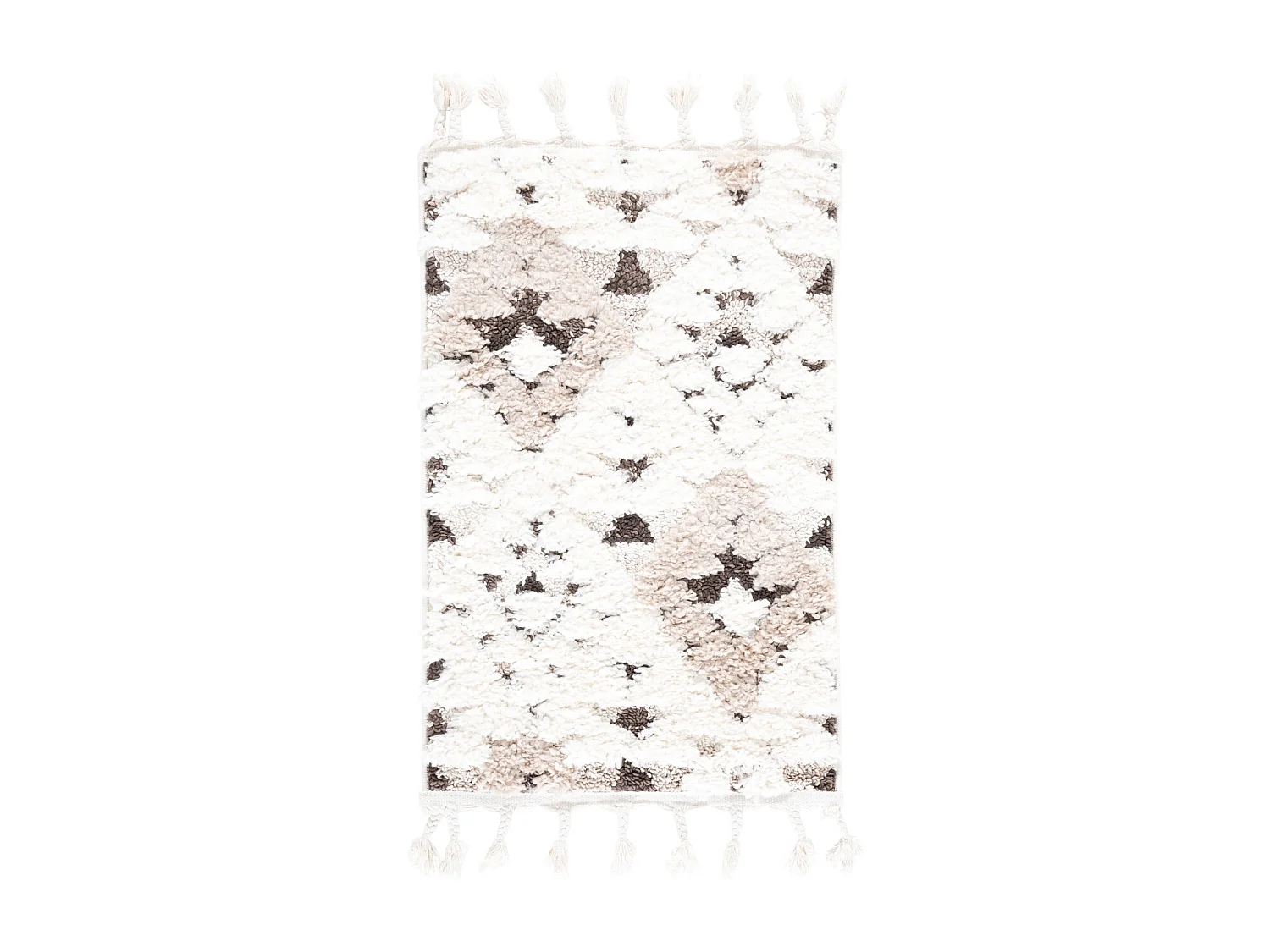 Tapis Ivoire/Marron 69 X 122 cm - Bianca