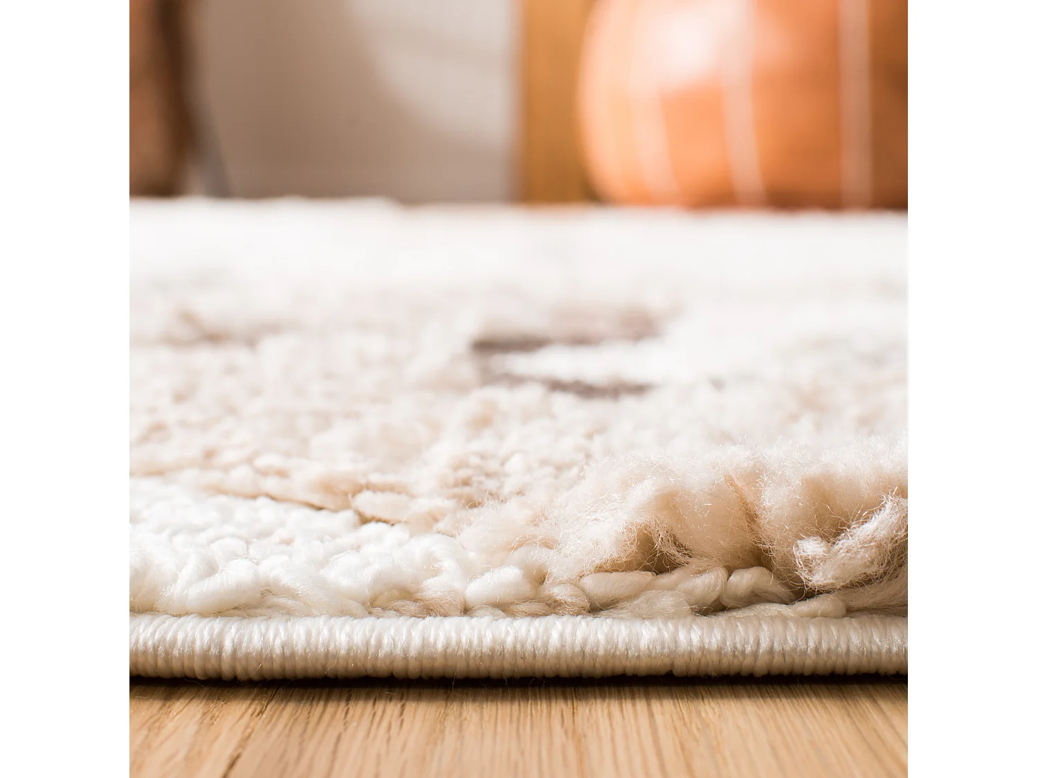 Tapis Ivoire/Marron 69 X 122 cm - Bianca
