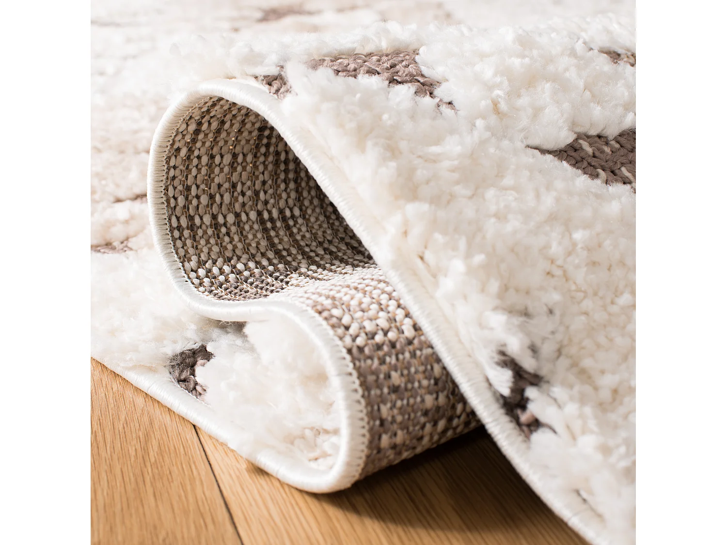 Tapis Ivoire/Marron 69 X 122 cm - Bianca