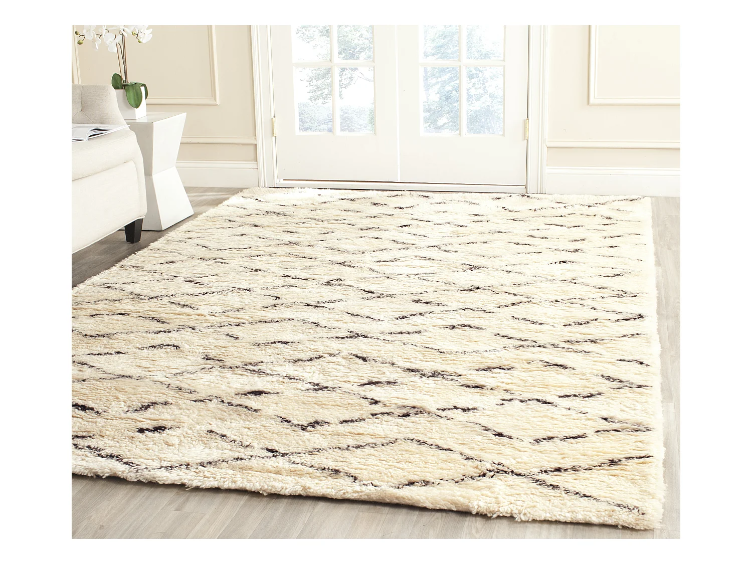 Tapis Blanc/Marron 152 X 244 cm - Cyrene