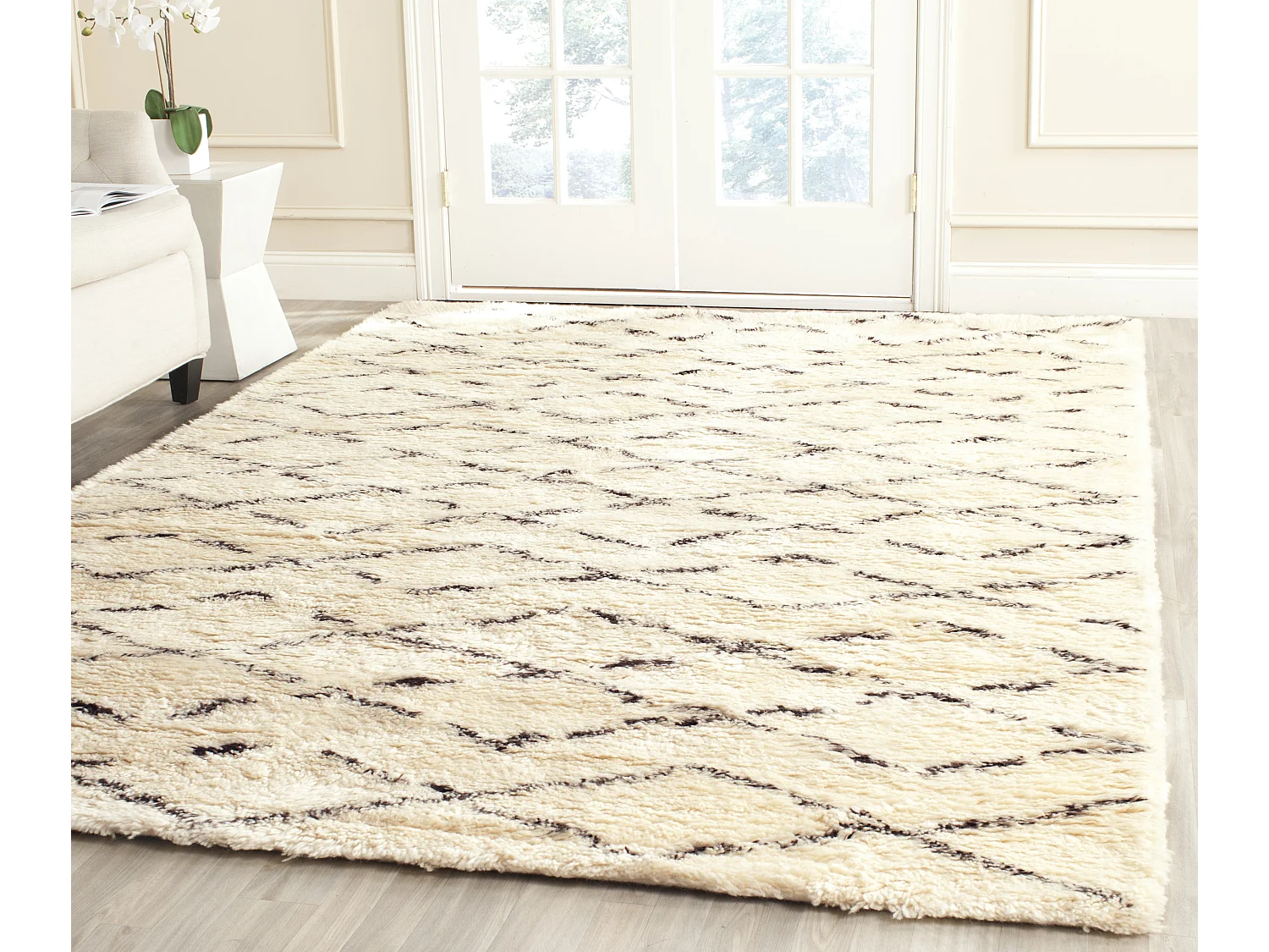 Tapis Blanc/Marron 152 X 244 cm - Cyrene