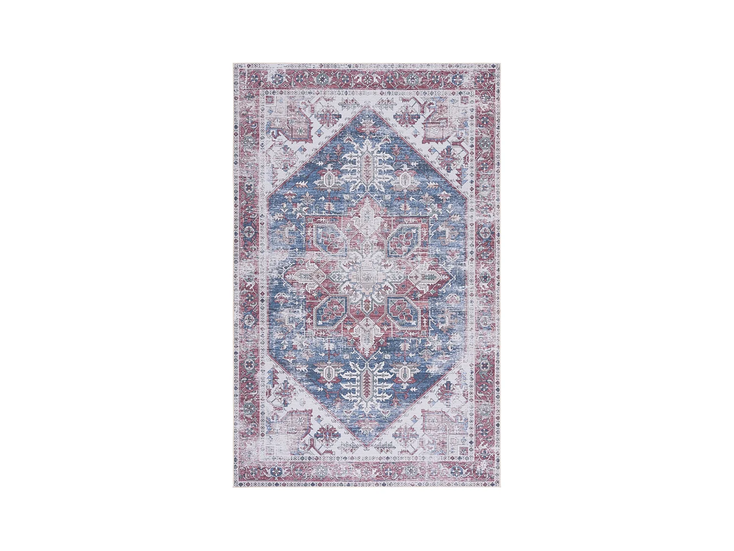 Tapis Bleu Marine/Rouge 91 X 152 cm - Arianne