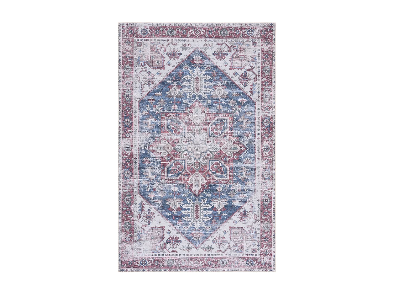 Tapis Bleu Marine/Rouge 91 X 152 cm - Arianne