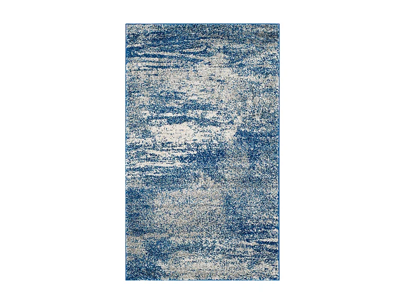 Tapis Bleu Marine/Neutre 91 X 152 cm - Eva