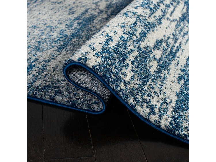 Tapis Bleu Marine/Neutre 91 X 152 cm - Eva