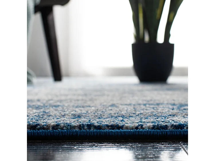 Tapis Bleu Marine/Neutre 91 X 152 cm - Eva