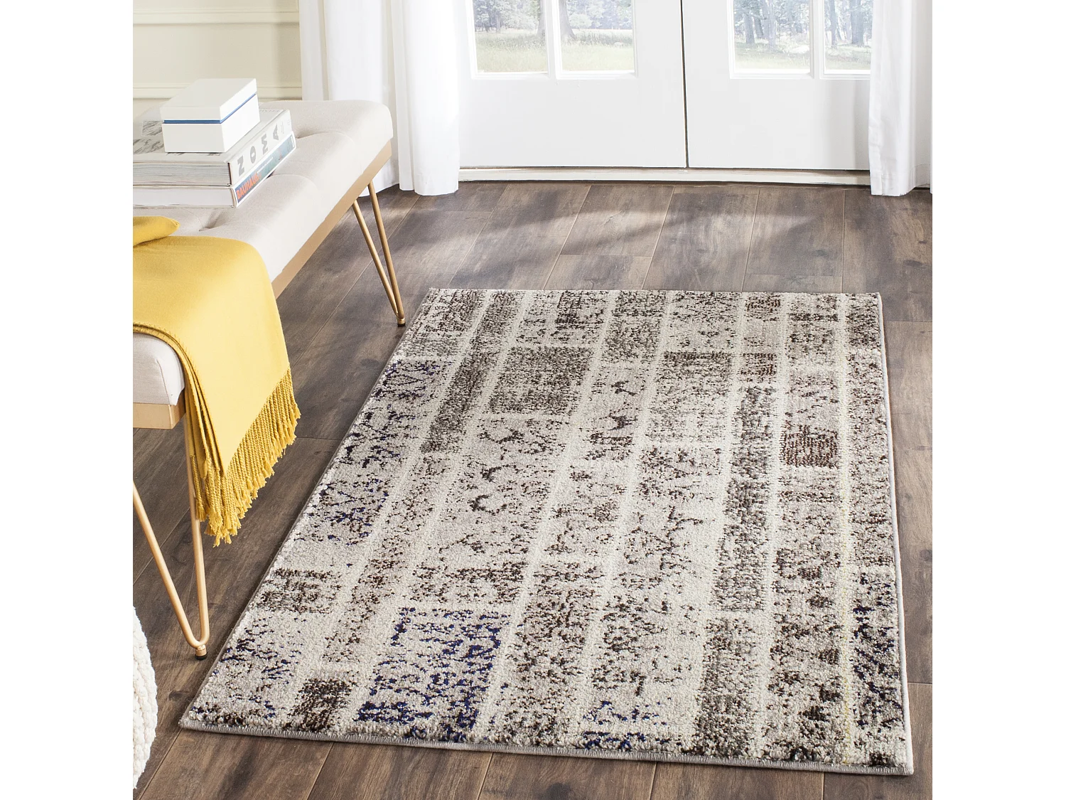 Tapis Neutre/Multicolore 91 X 152 cm - Effi