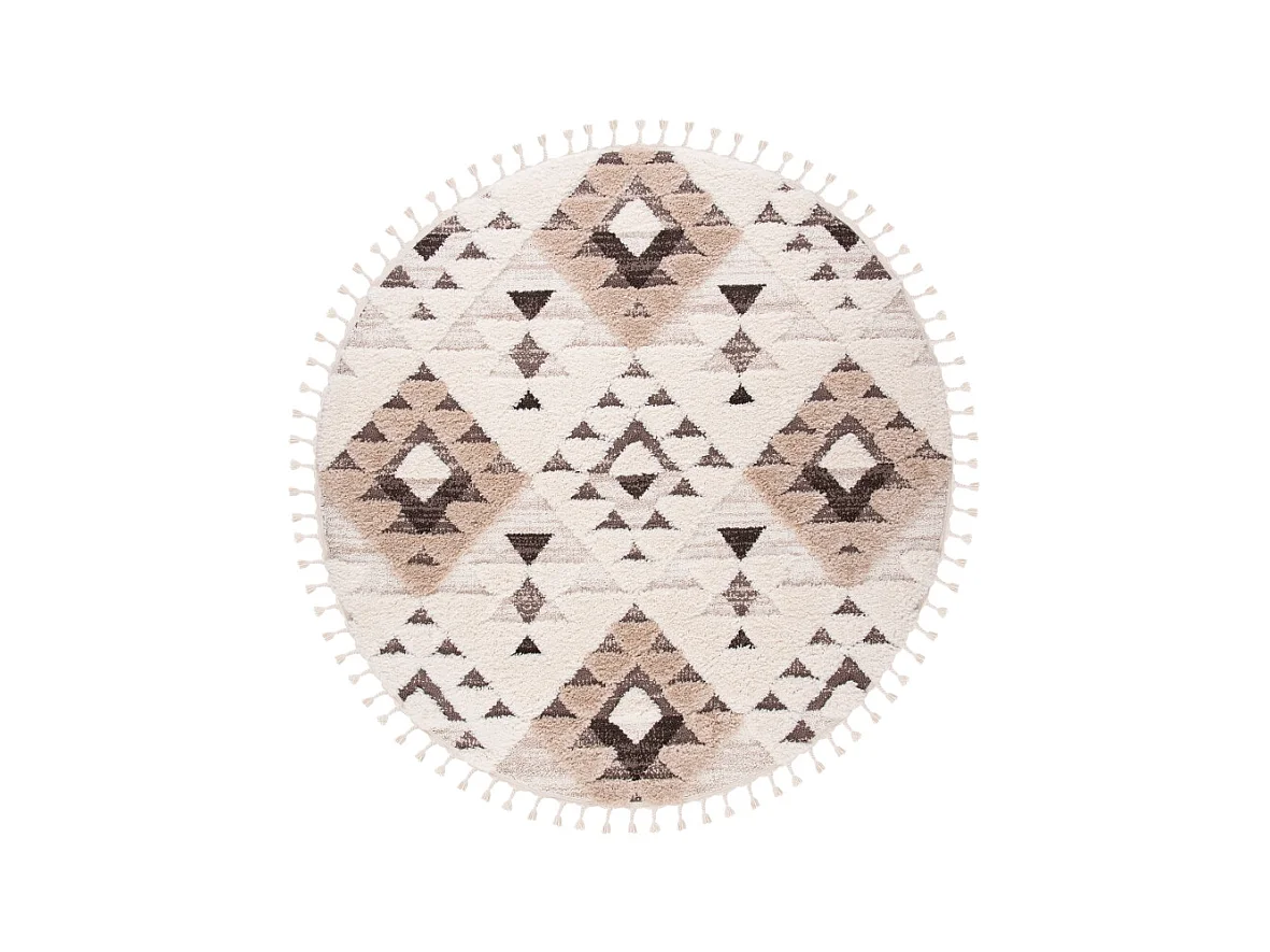 Tapis Ivoire/Marron 244 X 244 cm - Bianca