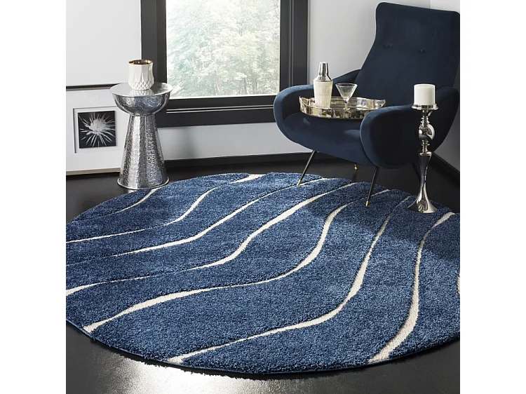 Tapis Bleu foncé/Crème 152 X 152 cm - Raton