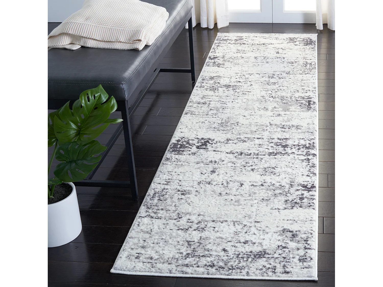Tapis Ivoire/Gris 66 X 183 cm - Senata