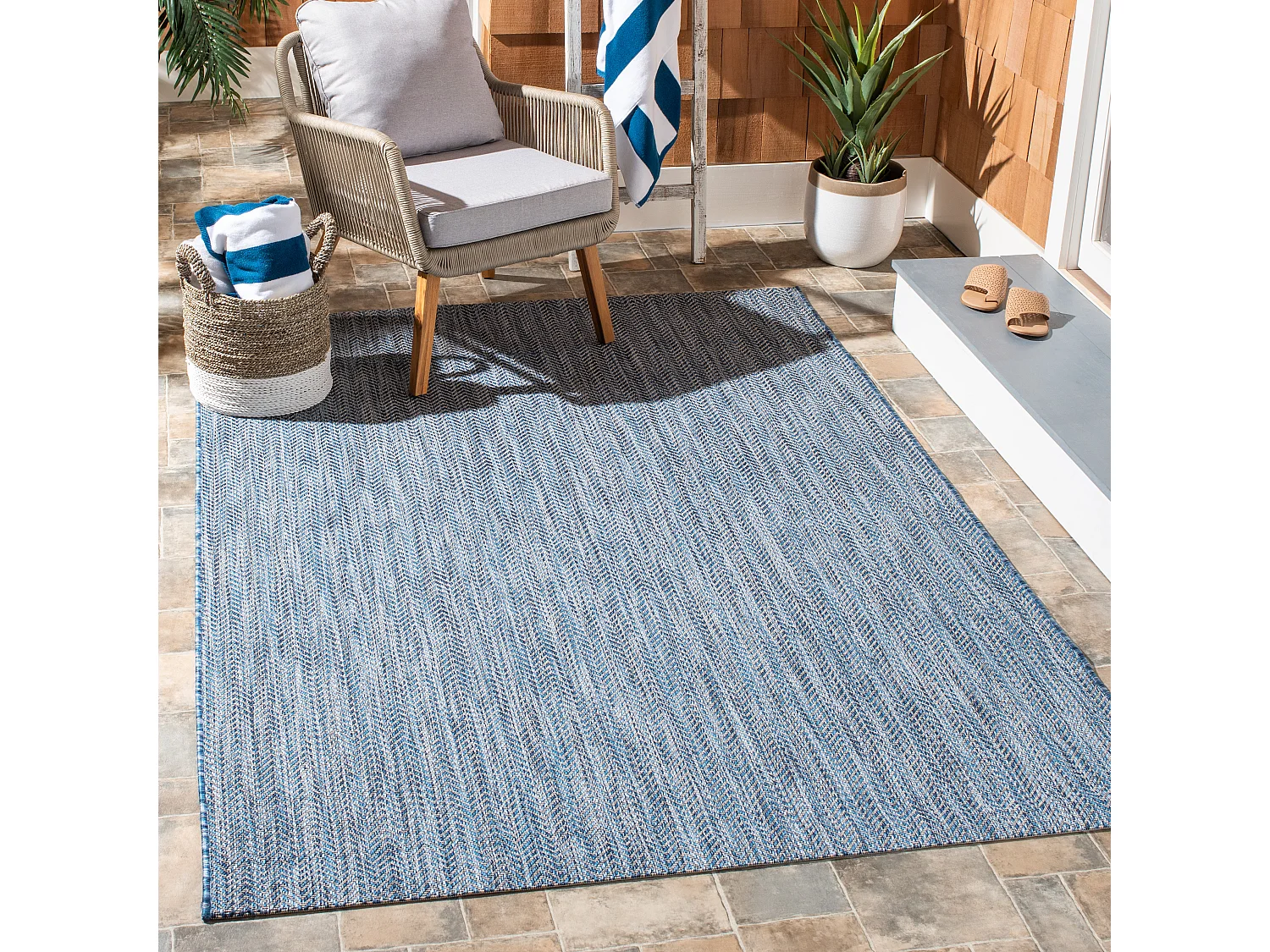 Tapis Bleu Marine/Gris 122 X 170 cm - Irina
