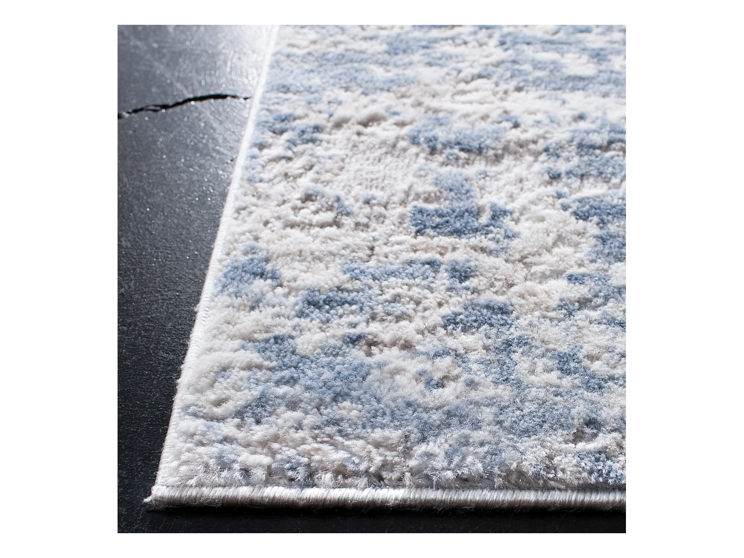 Tapis Gris/Bleu 66 X 122 cm - Rhiannon