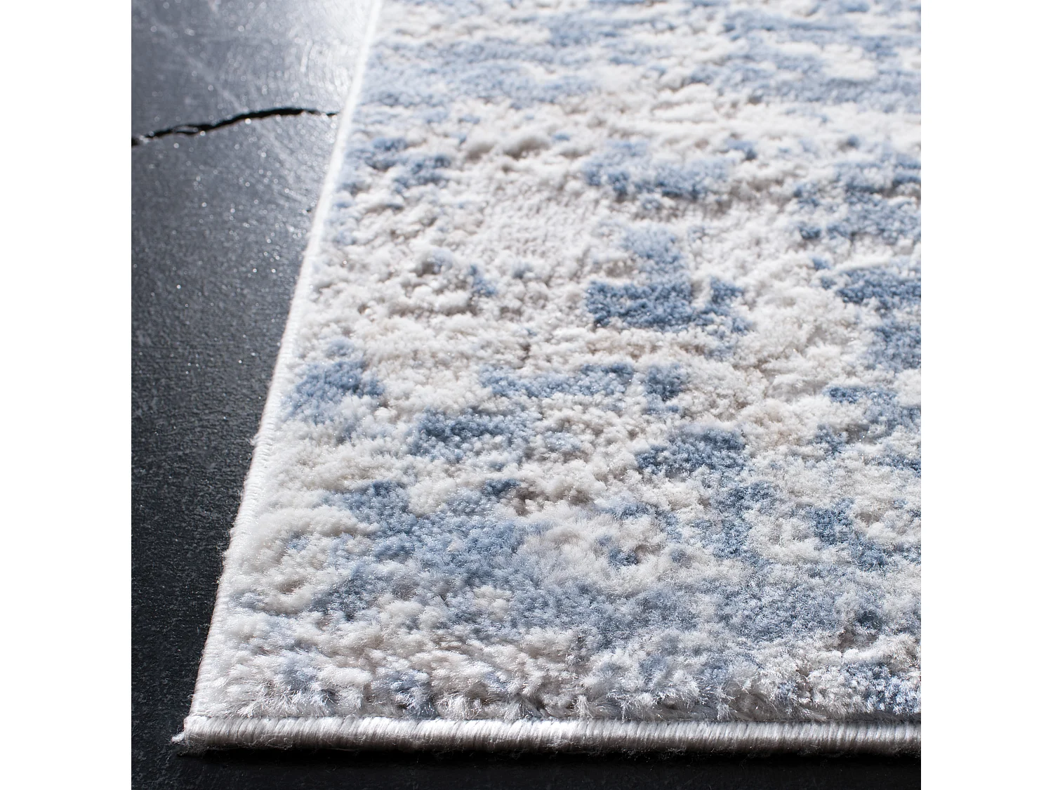 Tapis Gris/Bleu 66 X 122 cm - Rhiannon
