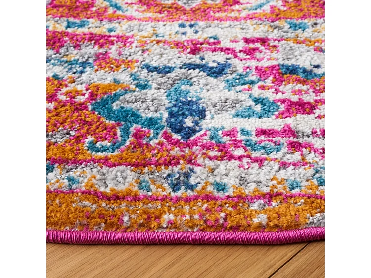 Tapis Fuchsia/Or 155 X 155 cm - Shannon