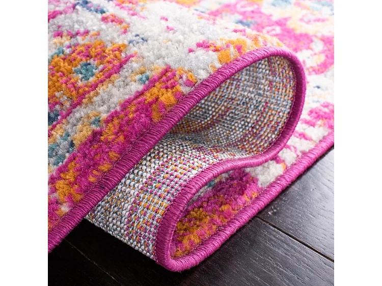 Tapis Fuchsia/Or 155 X 155 cm - Shannon