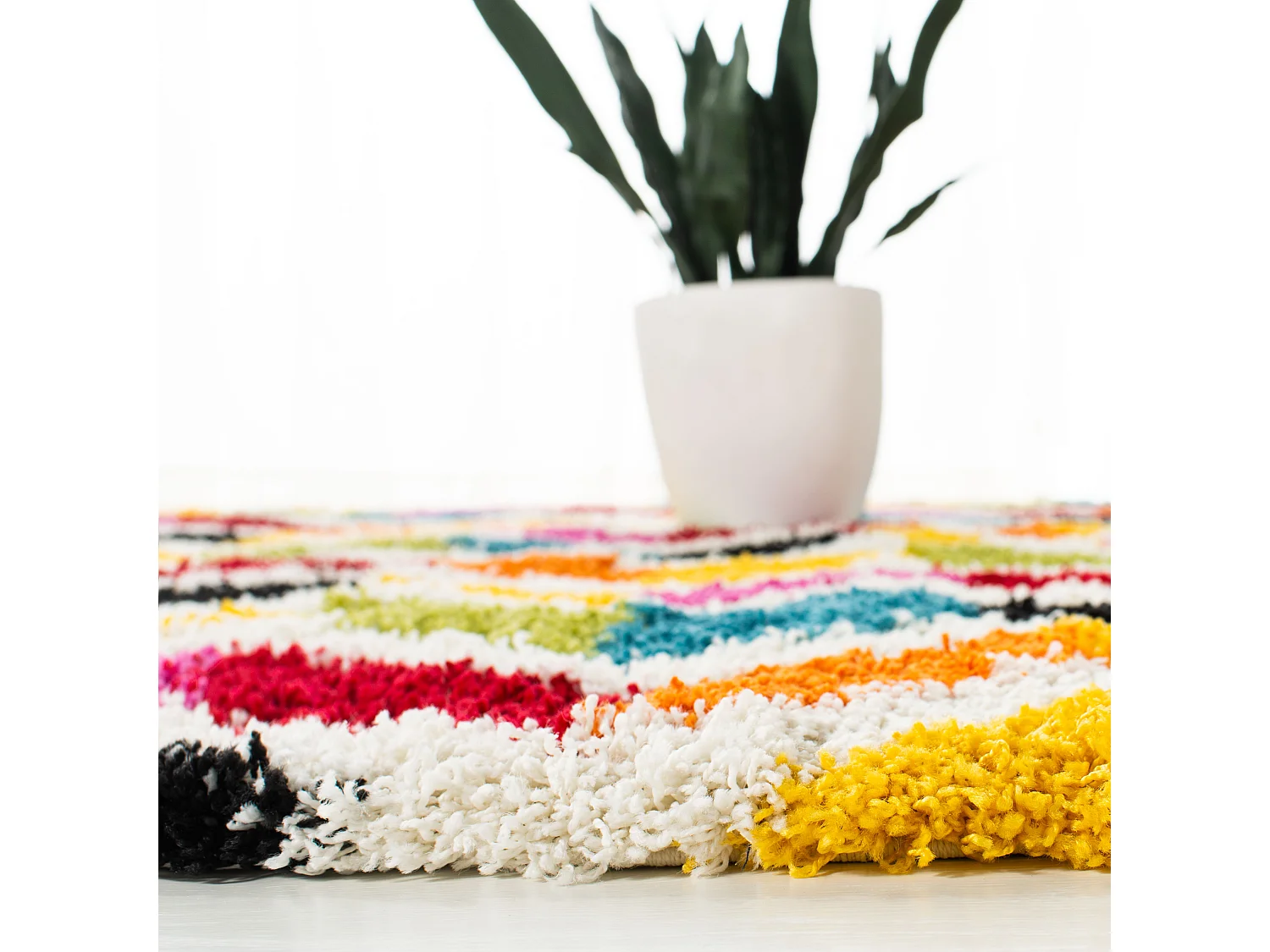 Tapis Neutre/Multicolore 91 X 152 cm - Esther