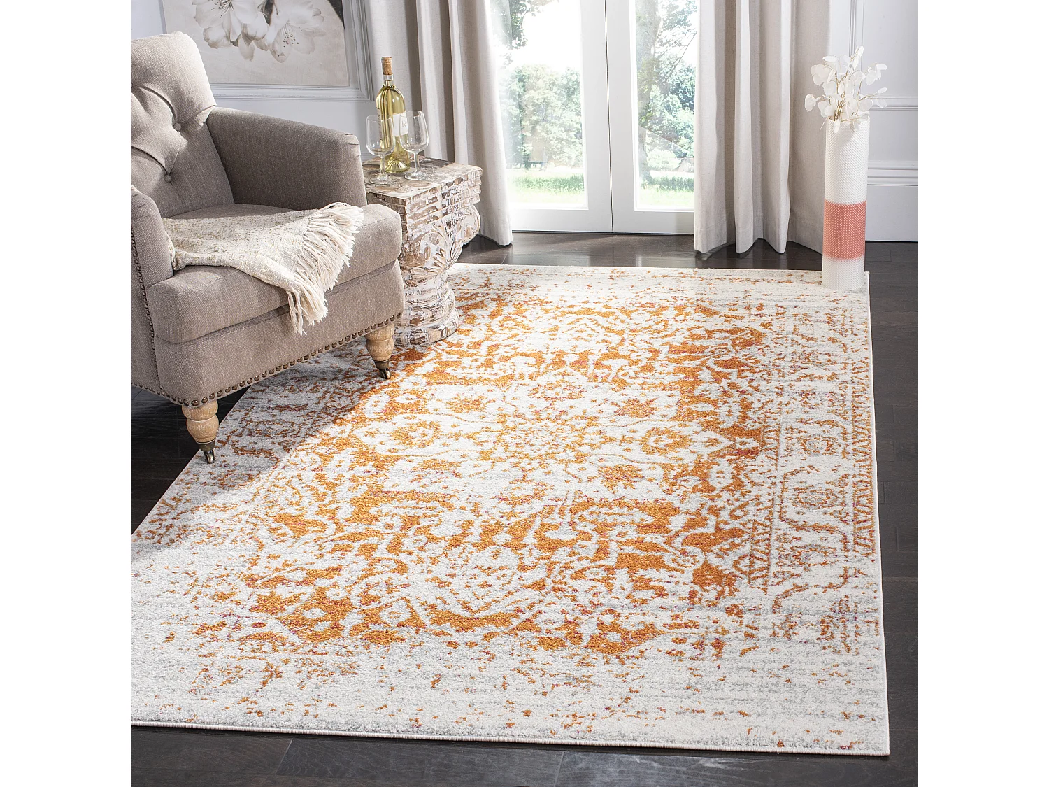 Tapis Orange/Neutre 155 X 229 cm - Merryl
