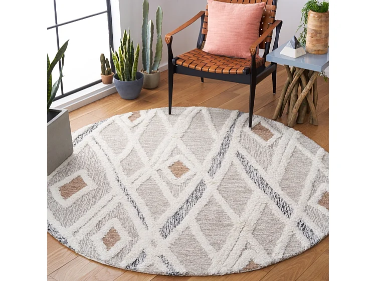Tapis Gris/Ivoire 183 X 183 cm - Vienna