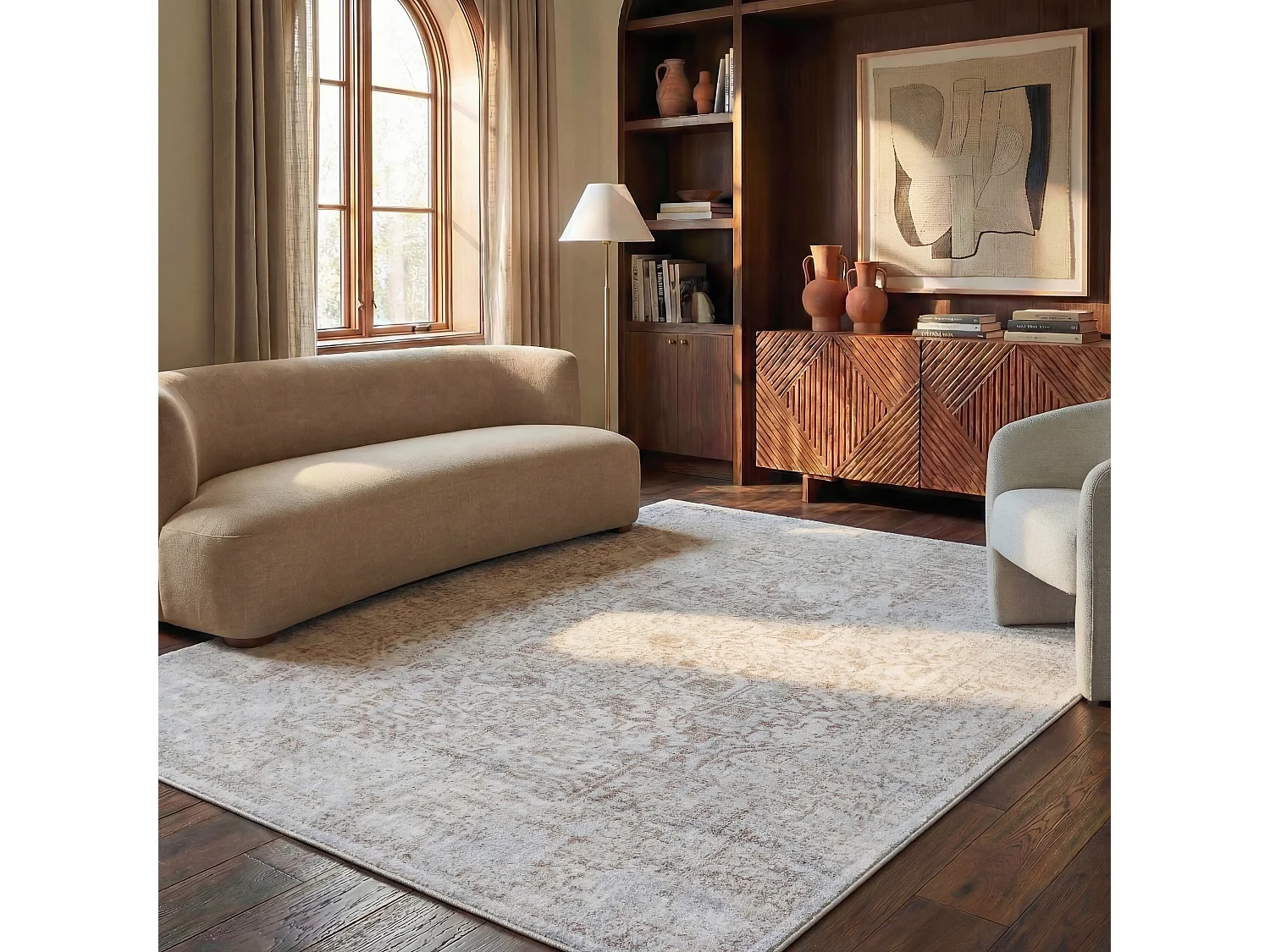Tapis Ivoire/Taupe 183 X 244 cm - Aria