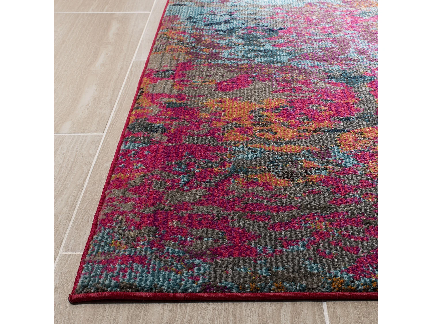 Tapis Rose/Bleu 122 X 170 cm - Adley