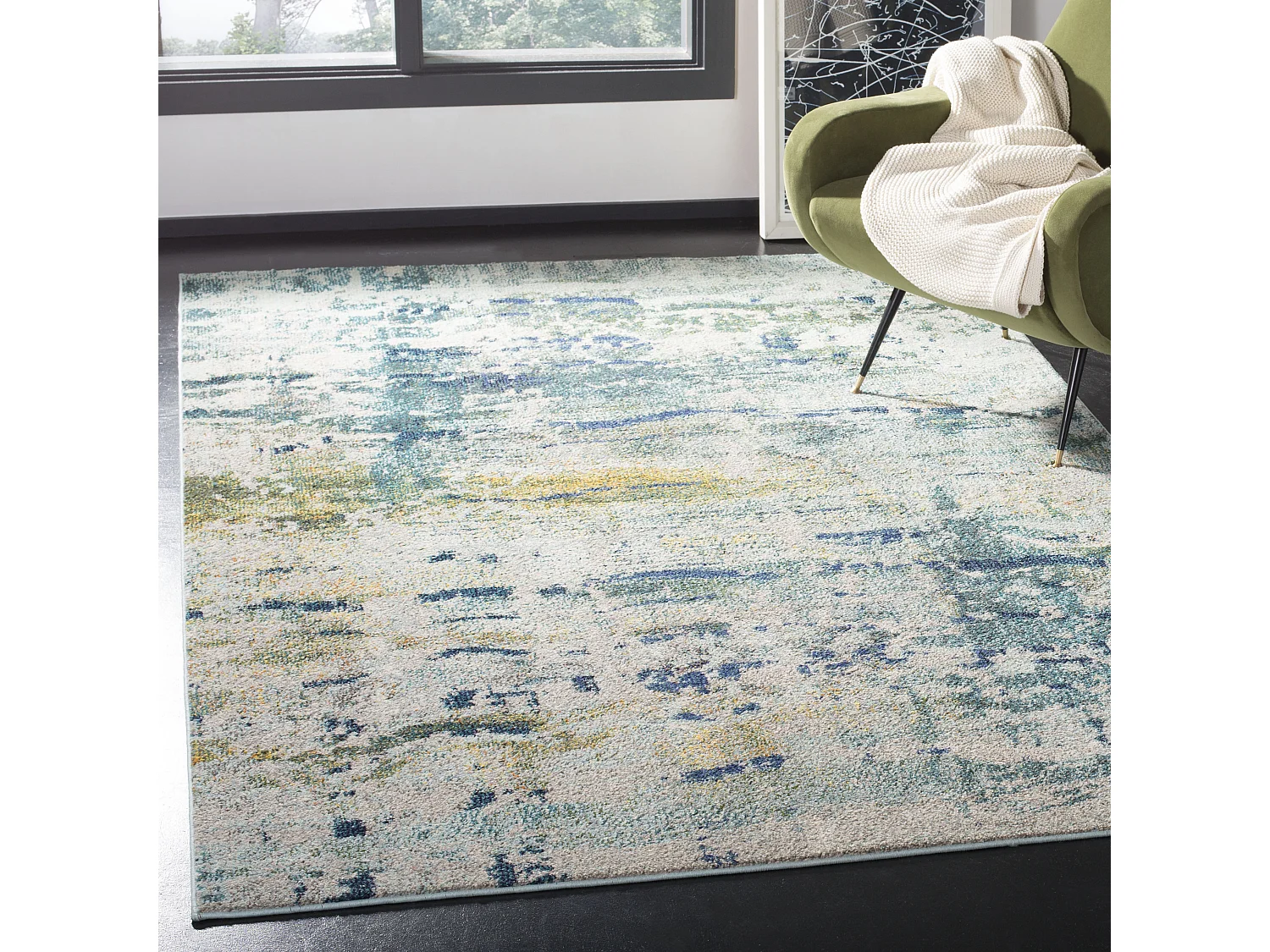 Tapis Bleu/Gris 122 X 170 cm - Diana